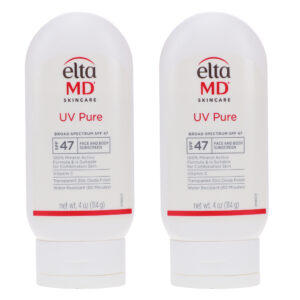 EltaMD UV Pure Broad Spectrum SPF 47 Face and Body Sunscreen 4 oz 2 Pack
